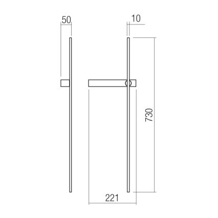 Redo 01-4672 - LED væglampe TANGENT LED/6W/230V 2700/2850/3000K CRI 90 guld