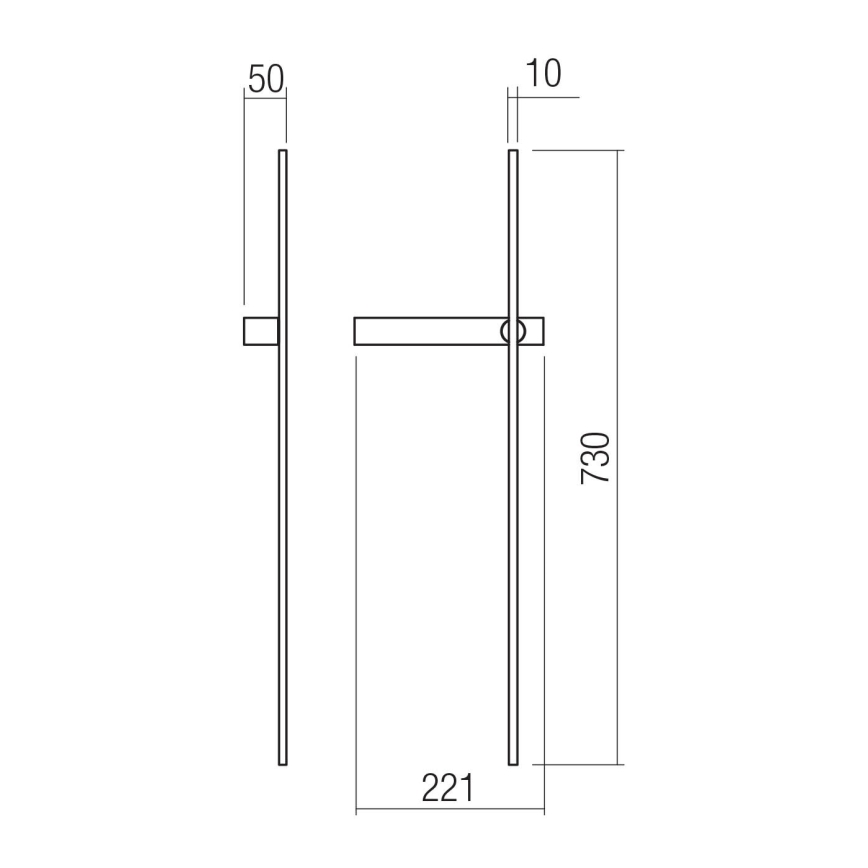 Redo 01-4673 - LED-væglampe TANGENT 6W/230V 2700/2850/3000K CRI 90 sort
