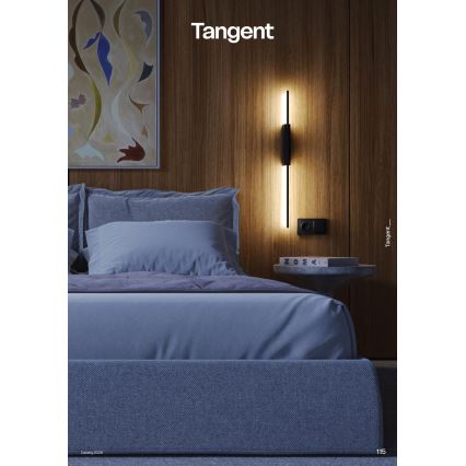 Redo 01-4675 - Væglampe TANGENT LED/9W/230V 2700/2850/3000K CRI 90 sort