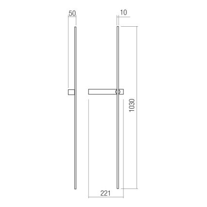 Redo 01-4675 - Væglampe TANGENT LED/9W/230V 2700/2850/3000K CRI 90 sort