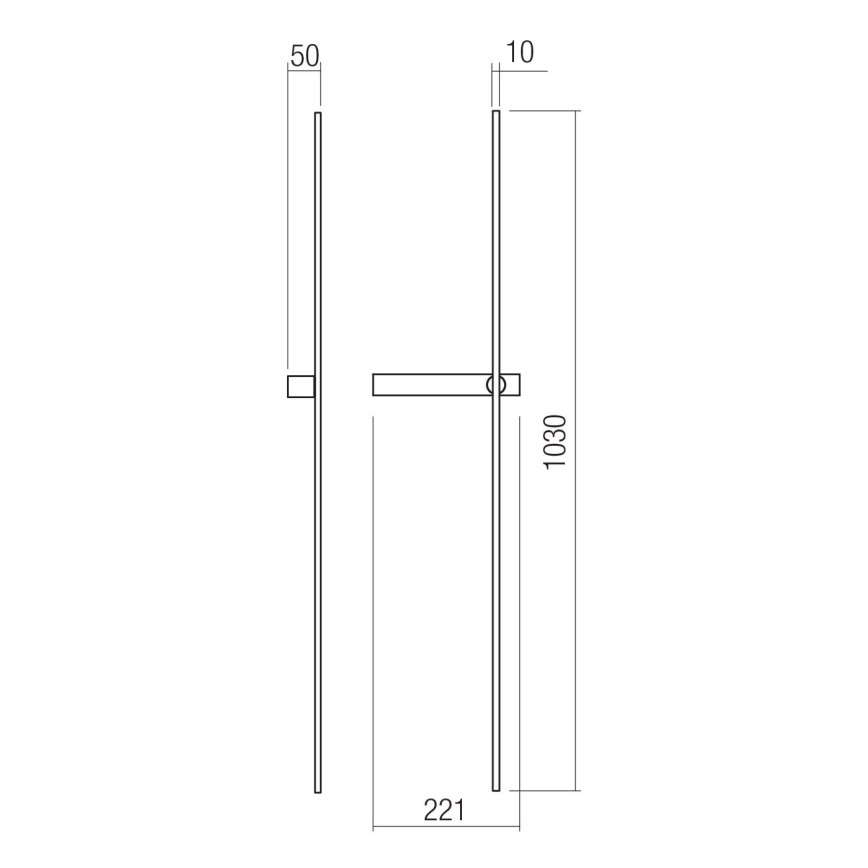 Redo 01-4675 - Væglampe TANGENT LED/9W/230V 2700/2850/3000K CRI 90 sort
