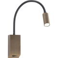 Redo 01-4802 - HELLO fleksibel LED-lampe LED/3W/230V, bronzefarvet