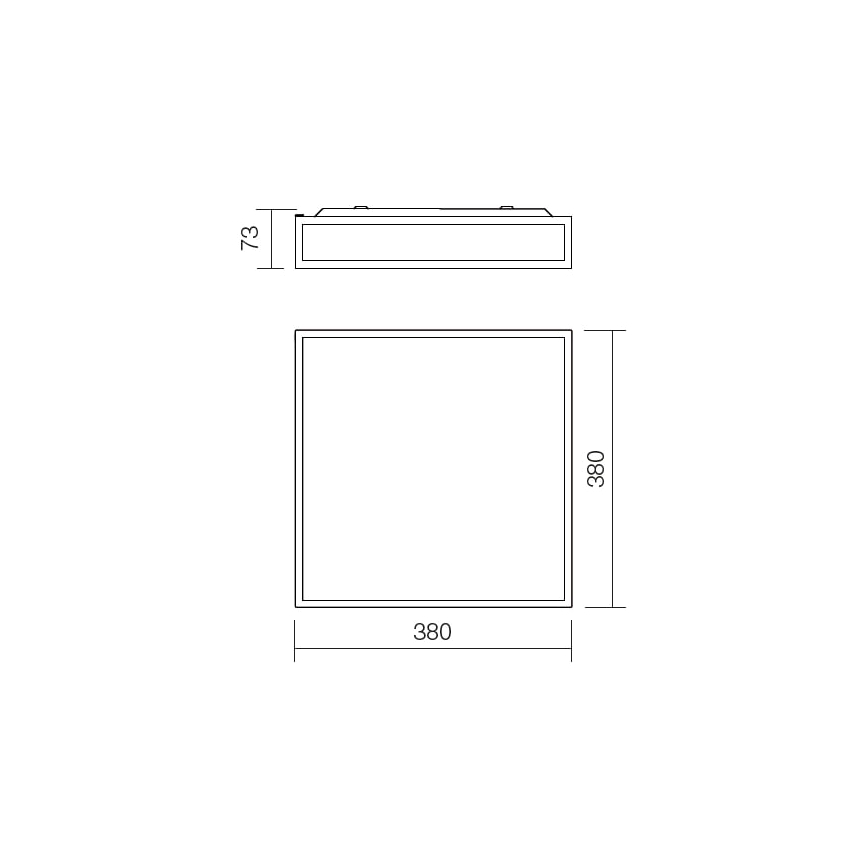 Redo 01-706 - Loftlampe til badeværelse EGO 4xE27/60W/230V 38x38 cm IP44
