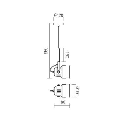 Redo 01-787 - Lysekrone i en snor STUDIO 1xE27/42W/230V