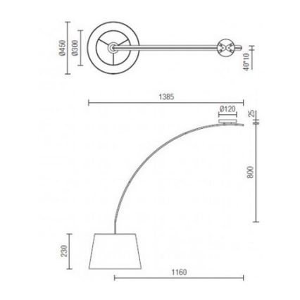 Redo 02-382 - Loftlampe SWAP 1xE27/42W/230V grå