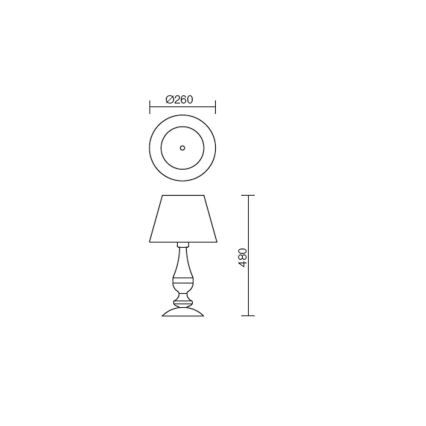 Redo 02-713 - Bordlampe FABIOLA 1xE27/28W/230V