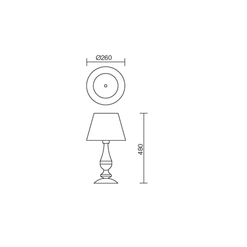 Redo 02-713 - Bordlampe FABIOLA 1xE27/28W/230V