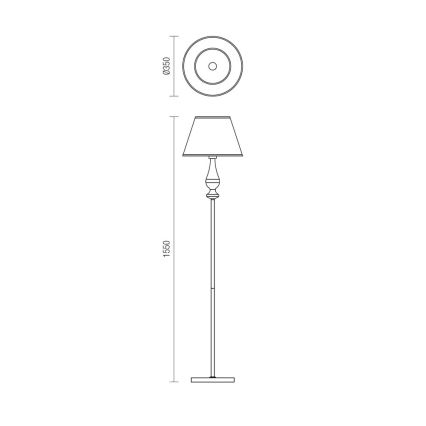 Redo 02-714 - Gulvlampe FABIOLA 1xE27/42W/230V