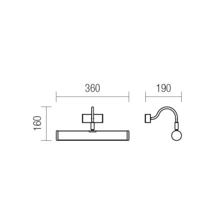 Redo 02-844 - Billedlampe CAIRO 2xE14/28W/230V