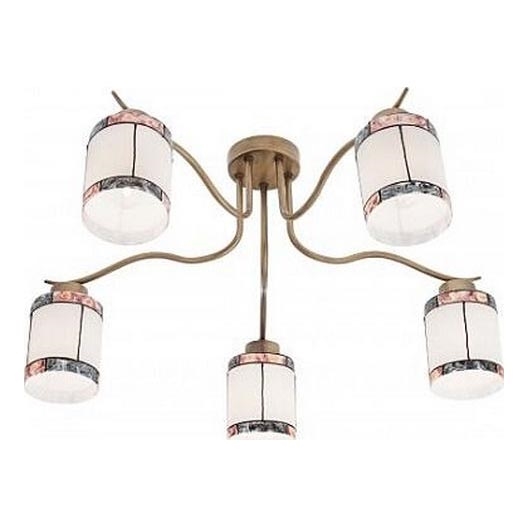 Redo 02-888 - Loftlampe DEKOR 5xE27/42W/230V diameter 52,3 cm bronze
