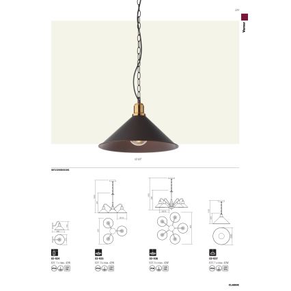 Redo 02-935 - Lysekrone i kæde VERNER 3xE27/42W/230V