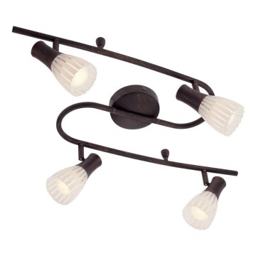 Redo 04-320 - Spotlampe DIONE 4xE14/28W/230V patina/kobber
