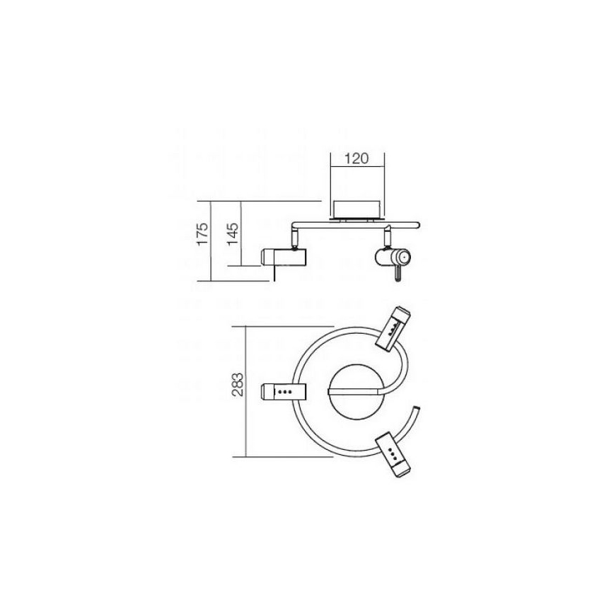 Redo 04-331 - LED indbygningsspot SLIM 3xLED/4W/230V blank krom
