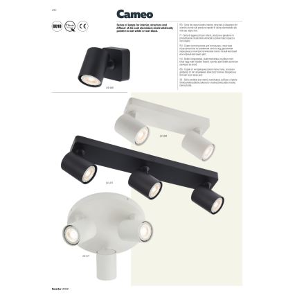 Redo 04-473 - CAMEO spotlampe 3xGU10/35W/230V hvid