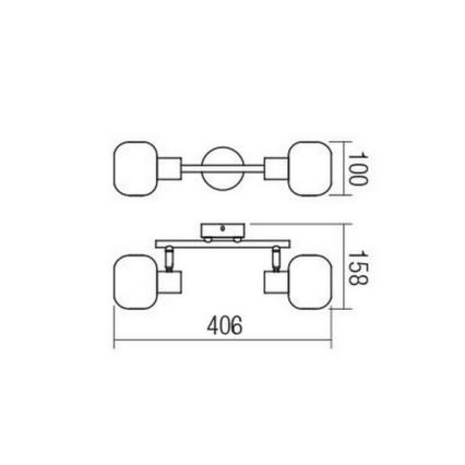 Redo 04-484 - Spotlys AMBER 2xE14/28W/230V