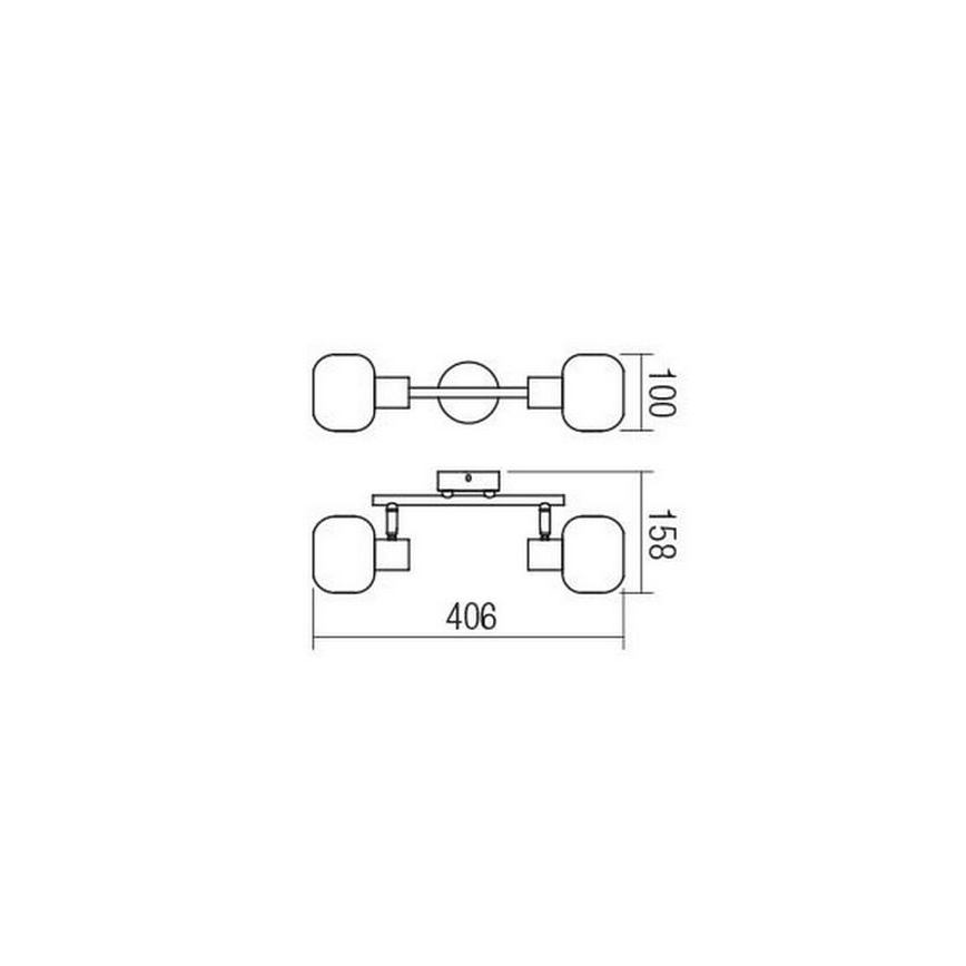 Redo 04-484 - Spotlys AMBER 2xE14/28W/230V
