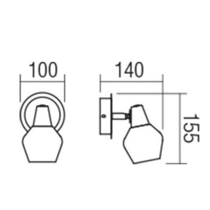 Redo 04-487 - Væglampe CLOVIS 1xE14/28W/230V