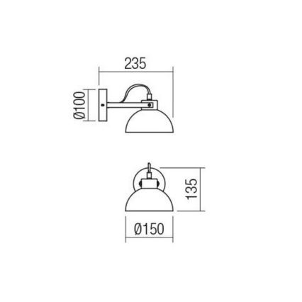 Redo 04-510 - Væglampe for børn EOLO 1xE27/42W/230V