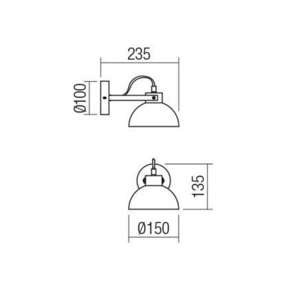 Redo 04-511 - Væglampe for børn EOLO 1xE27/42W/230V