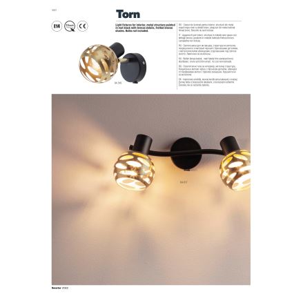 Redo 04-518 - Spotlampe TORN 3xE14/28W/230V