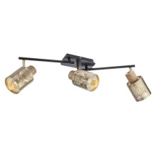 Redo 04-521 - Loftlampe BASKET 3xE27/42W/230V bronzefarvet