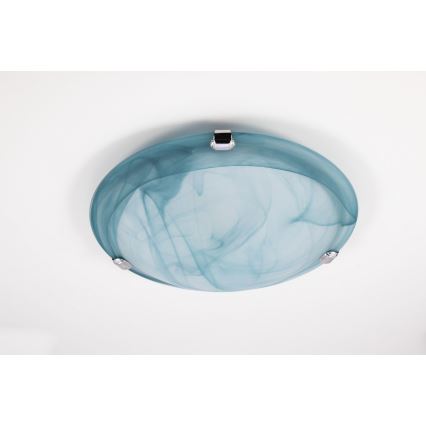 Redo 05-390 - Loftlampe VIRGINIA 1xE27/42W/230V diameter 30 cm blå
