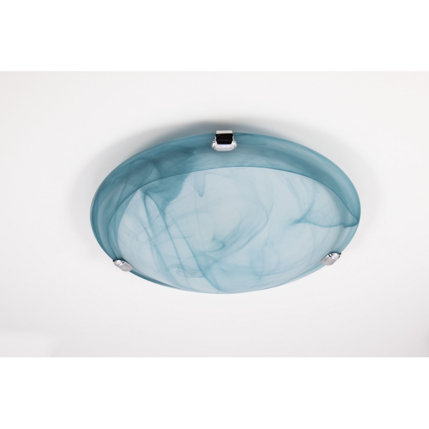 Redo 05-390 - Loftlampe VIRGINIA 1xE27/42W/230V diameter 30 cm blå