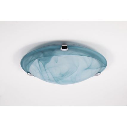 Redo 05-390 - Loftlampe VIRGINIA 1xE27/42W/230V diameter 30 cm blå