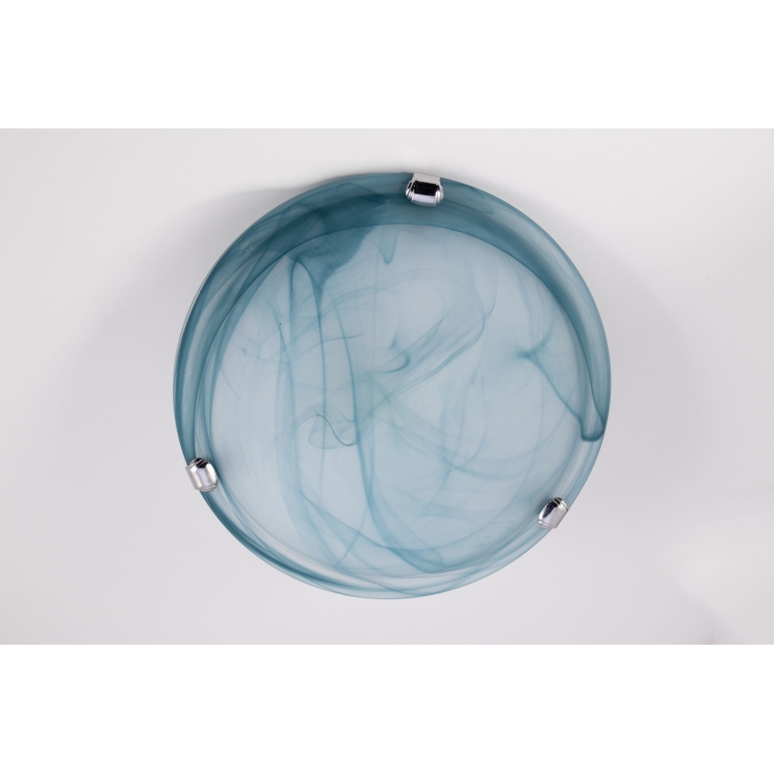Redo 05-390 - Loftlampe VIRGINIA 1xE27/42W/230V diameter 30 cm blå