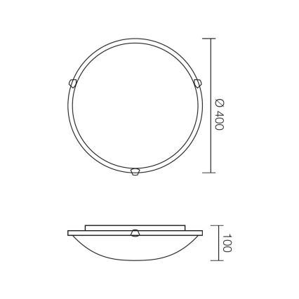 Redo 05-391 - Loftlampe VIRGINIA 2xE27/42W/230V diameter 40 cm hvid