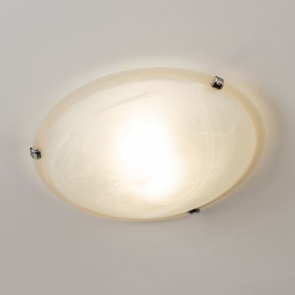 Redo 05-391 - Loftlampe VIRGINIA 2xE27/42W/230V Ø 40 cm cremefarvet