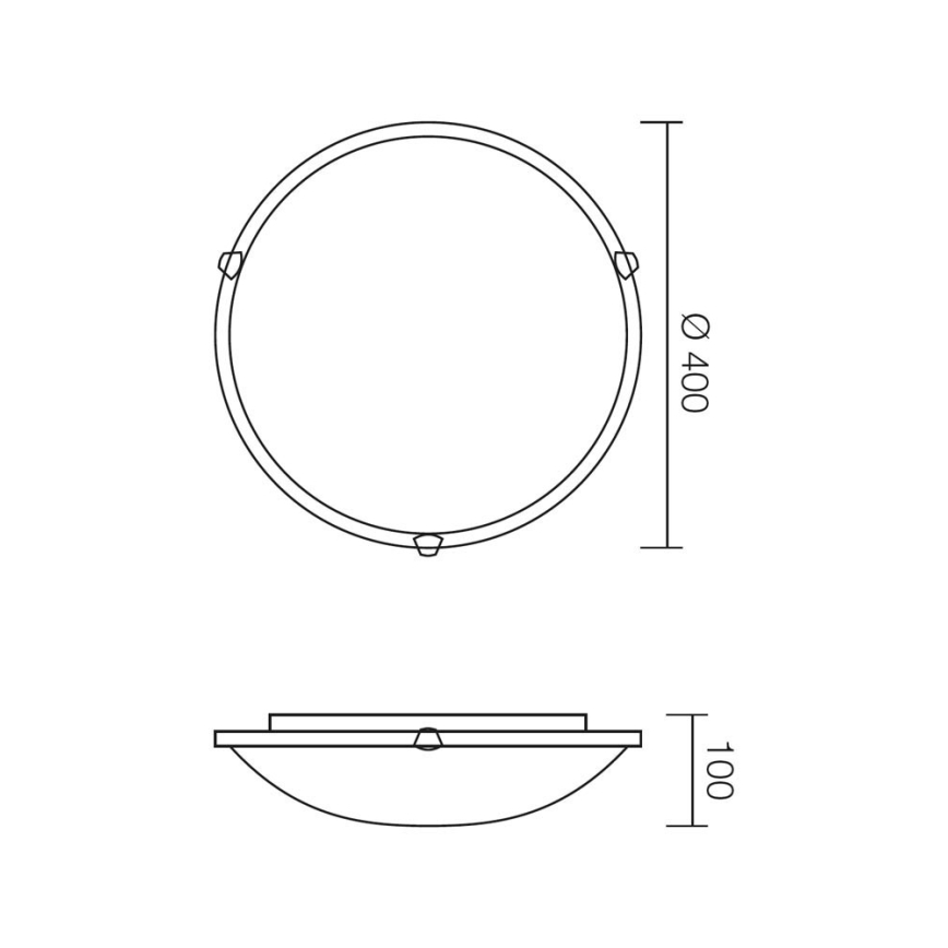 Redo 05-391 - Loftlampe VIRGINIA 2xE27/42W/230V Ø 40 cm cremefarvet