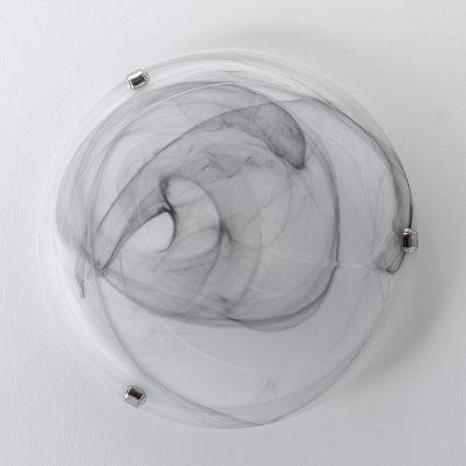 Redo 05-393 - Loftlampe VIRGINIA 2xE27/42W/230V Ø 40 cm grå