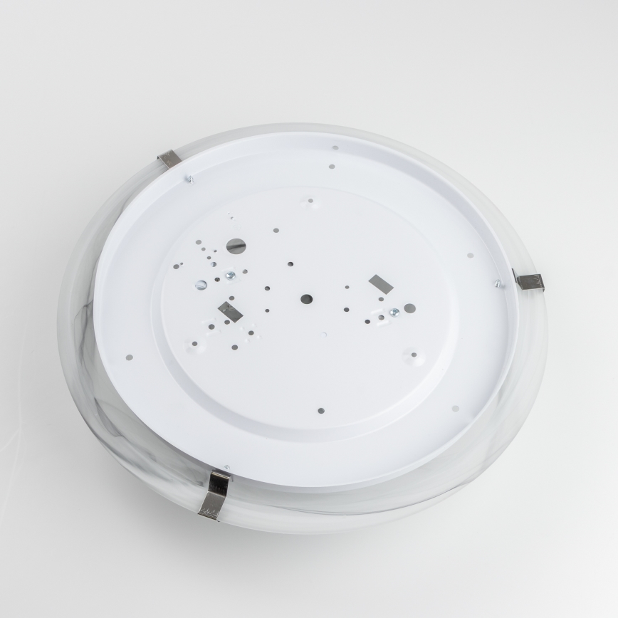 Redo 05-393 - Loftlampe VIRGINIA 2xE27/42W/230V Ø 40 cm grå