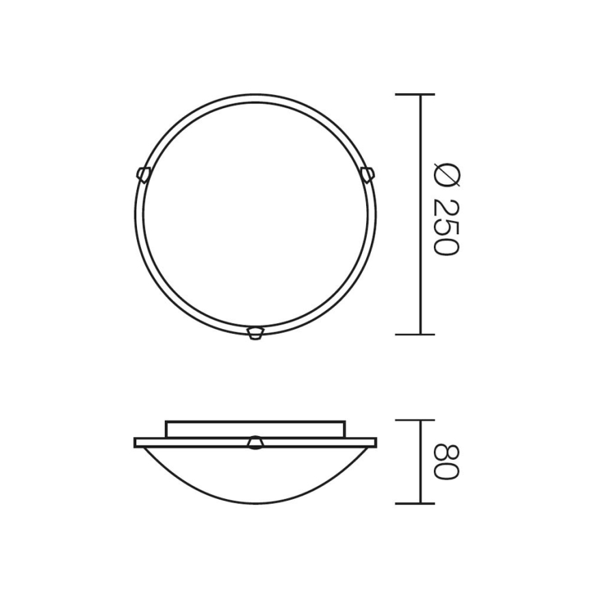 Redo 05-677 - Loftlampe VIRGINIA 1xE27/42W/230V diameter 25 cm hvid