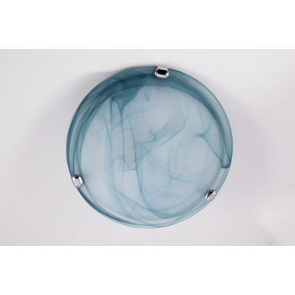Redo 05-682 - Loftlampe VIRGINIA 1xE27/42W/230V diameter 25 cm blå