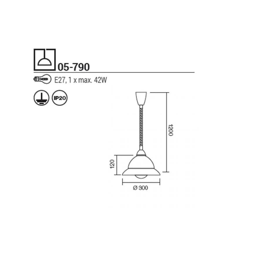 Redo 05-790 - Pendel ETRUSCA 1xE27/42W/230V