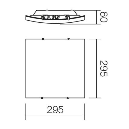 Redo 05-812 - Loftlampe SHAKE 1xE27/42W/230V 29,5x29,5 cm hvid