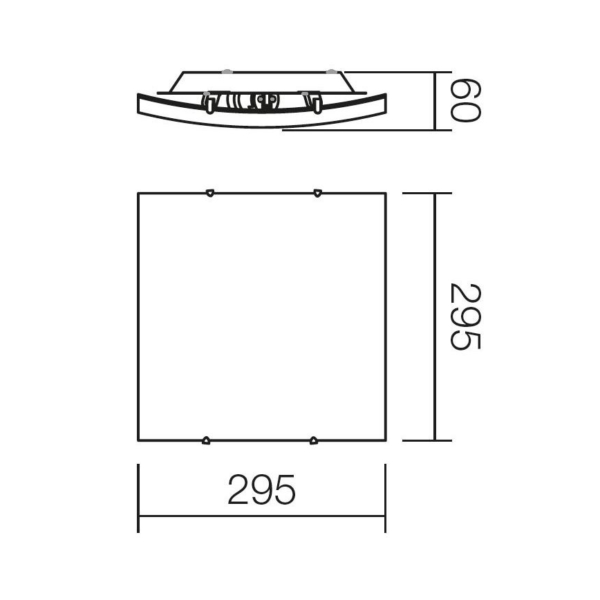 Redo 05-812 - Loftlampe SHAKE 1xE27/42W/230V 29,5x29,5 cm hvid