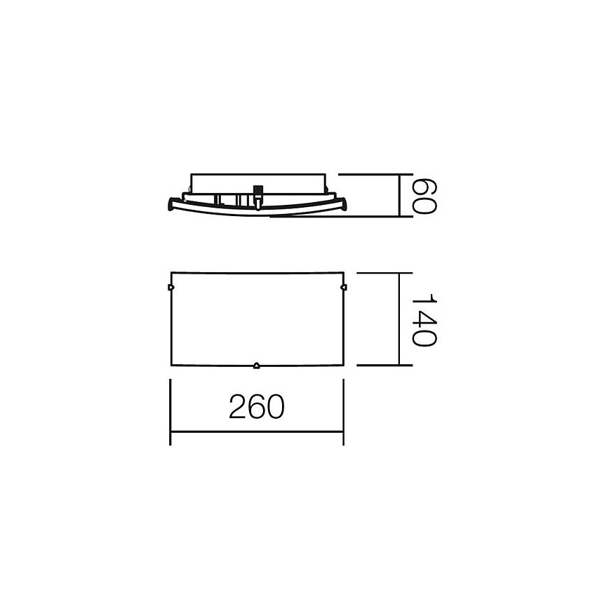 Redo 05-816 - Væglampe NOTES 1xE27/42W/230V hvid