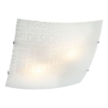 Redo 05-818 - Loftlampe NOTES 2xE27/42W/230V 39x39 cm hvid