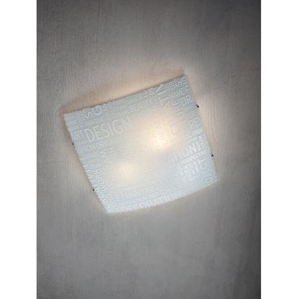 Redo 05-818 - Loftlampe NOTES 2xE27/42W/230V 39x39 cm hvid