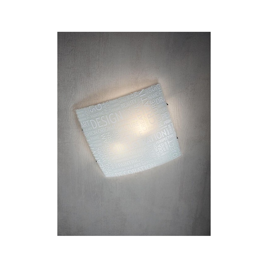 Redo 05-818 - Loftlampe NOTES 2xE27/42W/230V 39x39 cm hvid