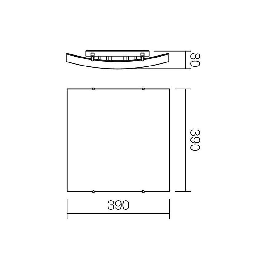 Redo 05-818 - Loftlampe NOTES 2xE27/42W/230V 39x39 cm hvid