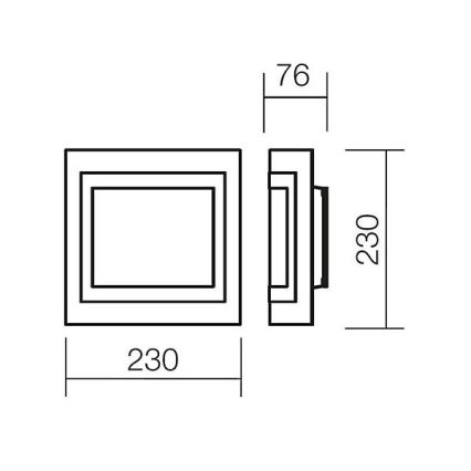 Redo 05-827 - Væglampe SPECTRE 1xE27/42W/230V poleret krom/hvid