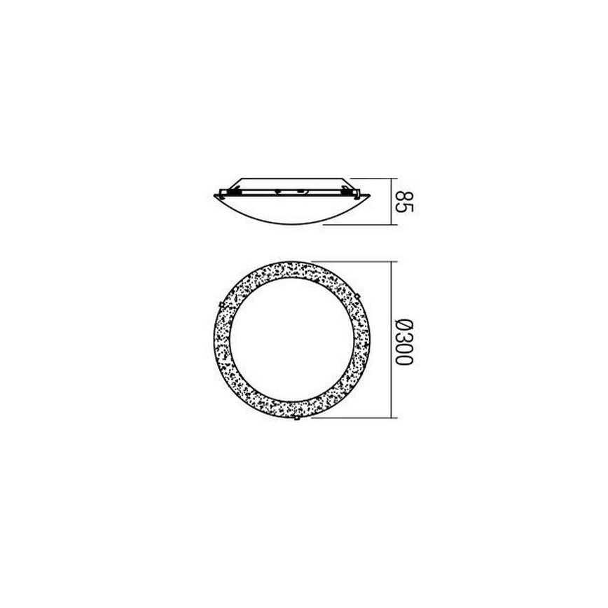 Redo 05-864 - LED loftlampe ARTEMIS LED/12W/230V diameter 30 cm guldfarvet