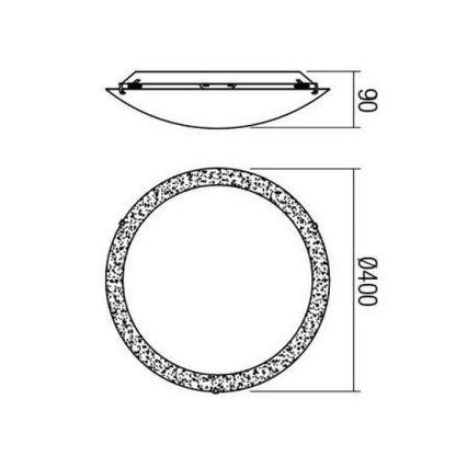 Redo 05-867 - LED loftlampe ARTEMIS LED/18W/230V diameter 40 cm sølvfarvet