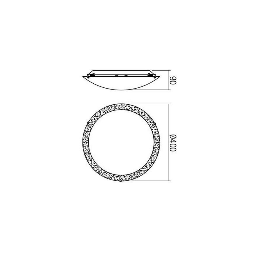 Redo 05-867 - LED loftlampe ARTEMIS LED/18W/230V diameter 40 cm sølvfarvet