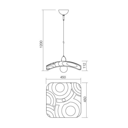 Redo 05-877 - Pendel med kabel COCOON 1xE27/42W/230V cremefarvet
