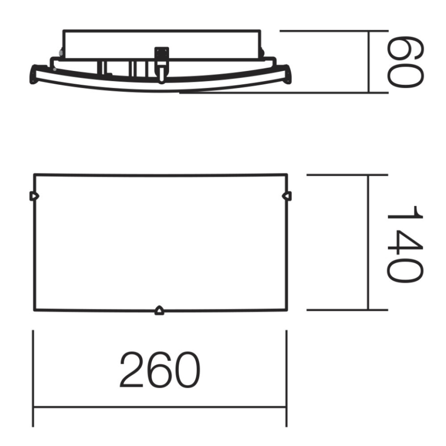 Redo 05-903 - Loftlampe ISIDE 1xE27/42W/230V klar
